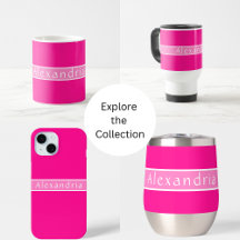 Personalized Name Hot Pink Home and Accessories