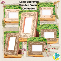 Laser Engraved Wooden Frames 