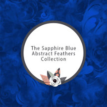 The Sapphire Blue Abstract Feathers Collection