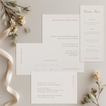 Champagne Gold Modern Minimalist Elegant Wedding 
