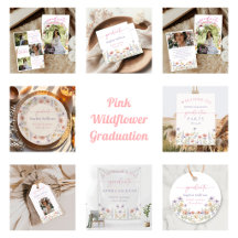 Pink Wildflower Bloom Graduation Party