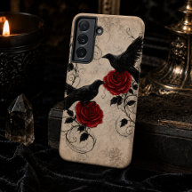 Vintage Gothic Ravens Crimson Roses Collection