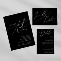 Whimsical Minimalist Script   Black Collection