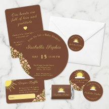 Boho Sunshine Floral Baby Shower Collection