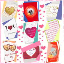 Valentines Day cards romance cute love red heart 