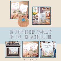 Watercolor Wildflower Home Decor and Housewarming