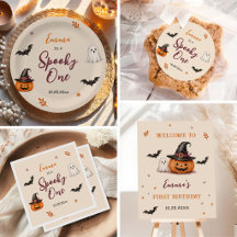 Spooky One Cute Halloween Ghost 1st Birthday