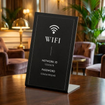Modern Business WIFI Password Network Sign