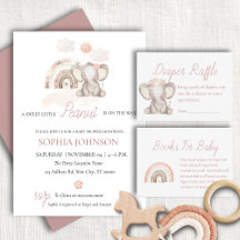 Elephant Baby Shower, Baby Girl