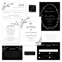 WEDDING   Rustic Wildflowers   Black & White 