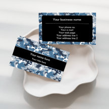 Winter Snow Blue Camo Business Cards Collection