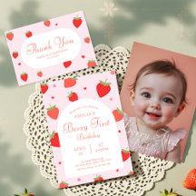 Strawberry Sweet Berry First Birthday Collection