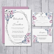 Romantic Lavender & Blue Blossom Floral Wedding