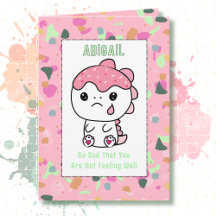 Get Well Soon Cute Child Kid Cartoon Cards 