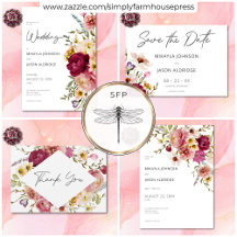 Modern Elegant Summer Meadow Floral White Wedding