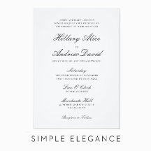 Simple Elegant Black and White Wedding