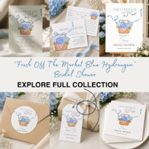 Fresh Off The Market Blue Hydrangea Bridal Shower