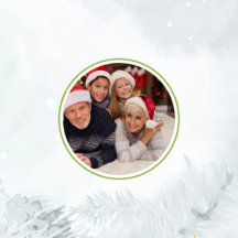 Modern Merry Christmas family photo 