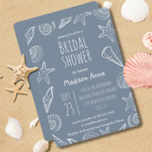 Coastal Seashells and Starfish Bridal Shower