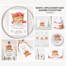 Rustic Apple Basket Baby Shower Collection