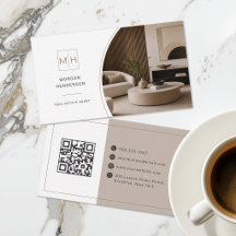 Elegant Luxury Photo QR Code Business Card