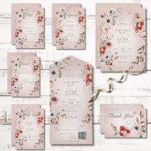 Romantic Rose Pink Floral Wedding Suite