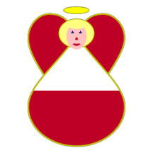 Austrian Flag Angel Hanukkah Decor 