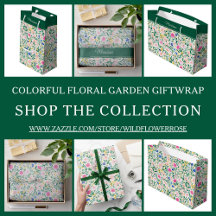 Colorful Floral Garden Gift Wrap Collection
