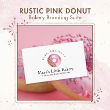 Rustic Pink Donut Bakery Branding Suite
