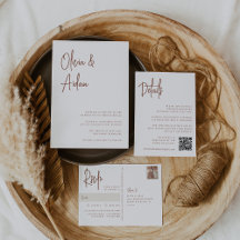 Modern Handwritten Script Wedding   Rust