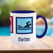 Peace Love Swim Gifts for a Swimmer