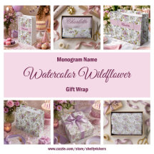 Watercolor Wildflower Monogram Floral Design