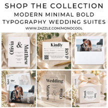 Modern Minimal Bold Typography Wedding Suites