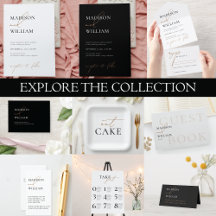 Minimalist Black White Wedding