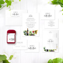 Elegant Monogram Vineyard Wedding