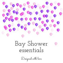 Pretty Pink and Purple Balloons Baby Shower