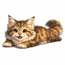 Happy Maine Coon Cat Cozy Positive Vibes Design