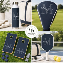 Modern Monogram Name Navy Blue - Sports