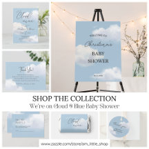We're on Cloud 9 Blue Boy Baby Shower Collection