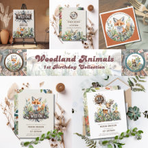 1st Birthday Wild One Woodland Animals Collection
