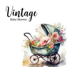 Vintage Baby Carriage Baby Shower