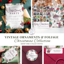 Vintage Ornaments & Foliage Christmas Collection