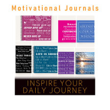 Motivational Typography Art Journals and Notebooks