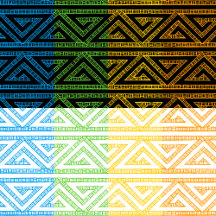Tribal Zig-Zag Bandanas