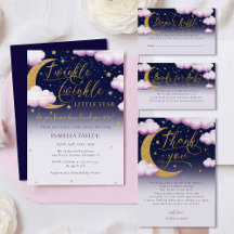 Twinkle Little Star Pink Girls Baby Shower