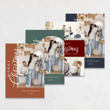 Modern Minimalist Photo Christmas Cards