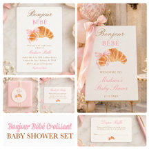Bonjour Bébé Croissant Baby Shower Collection 