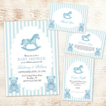 Rocking Horse Teddy Bear Baby Shower