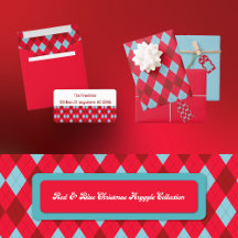 Red & Blue Christmas Argyle Collection