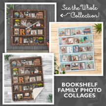 Bookshelf Style Family Photo Collages
